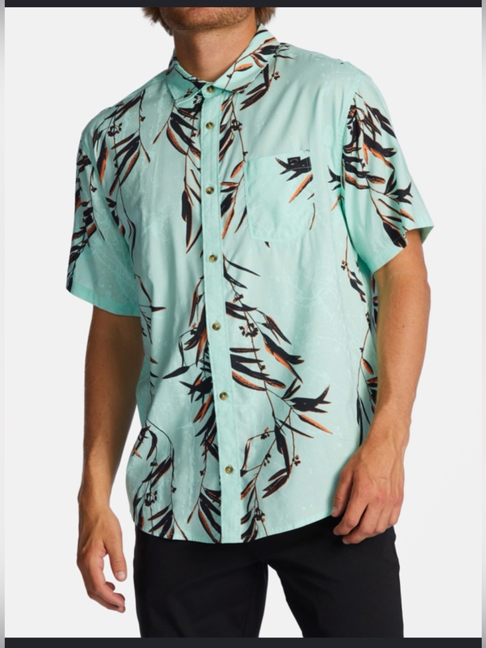 Billabong‎ Sundays Button Down Short Sleeve Shirt , XL